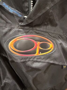 OP Black Jacket with Orange and Pink Gradient Logo